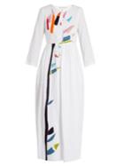 Mara Hoffman Xylophone-embroidered Midi Linen Dress
