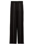Matchesfashion.com Loewe - Piped Cotton Twill Trousers - Womens - Black