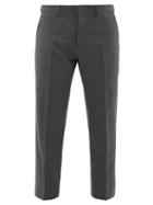 Matchesfashion.com Ami - Cropped Twill Trousers - Mens - Grey