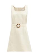 Matchesfashion.com Lisa Marie Fernandez - Charlotte Belted Linen Mini Dress - Womens - Cream