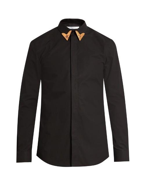 Givenchy Tipped-collar Cotton Shirt