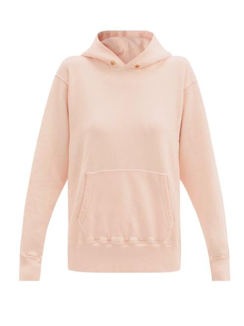Ladies Rtw Les Tien - Brushed-back Cotton Hooded Sweatshirt - Womens - Light Pink