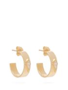 Matchesfashion.com Azlee - Kite 18kt Gold & Diamond Hoop Earrings - Womens - Gold