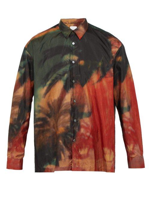 Matchesfashion.com Paul Smith - Palm Tree Print Satin Shirt - Mens - Multi
