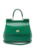 Dolce & Gabbana - Sicily Small Grained-leather Cross-body Bag - Womens - Green