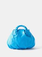 Hereu - Bombon Braided-handle Leather Handbag - Womens - Blue
