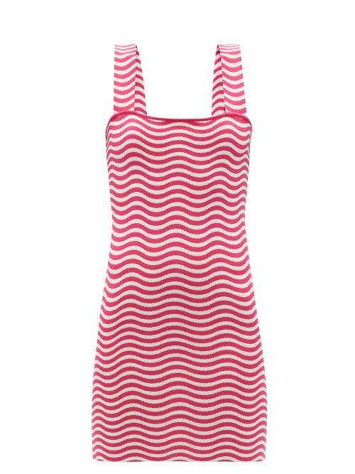 Matchesfashion.com Solid & Striped - The Ryan Striped Jersey Mini Sundress - Womens - Red White