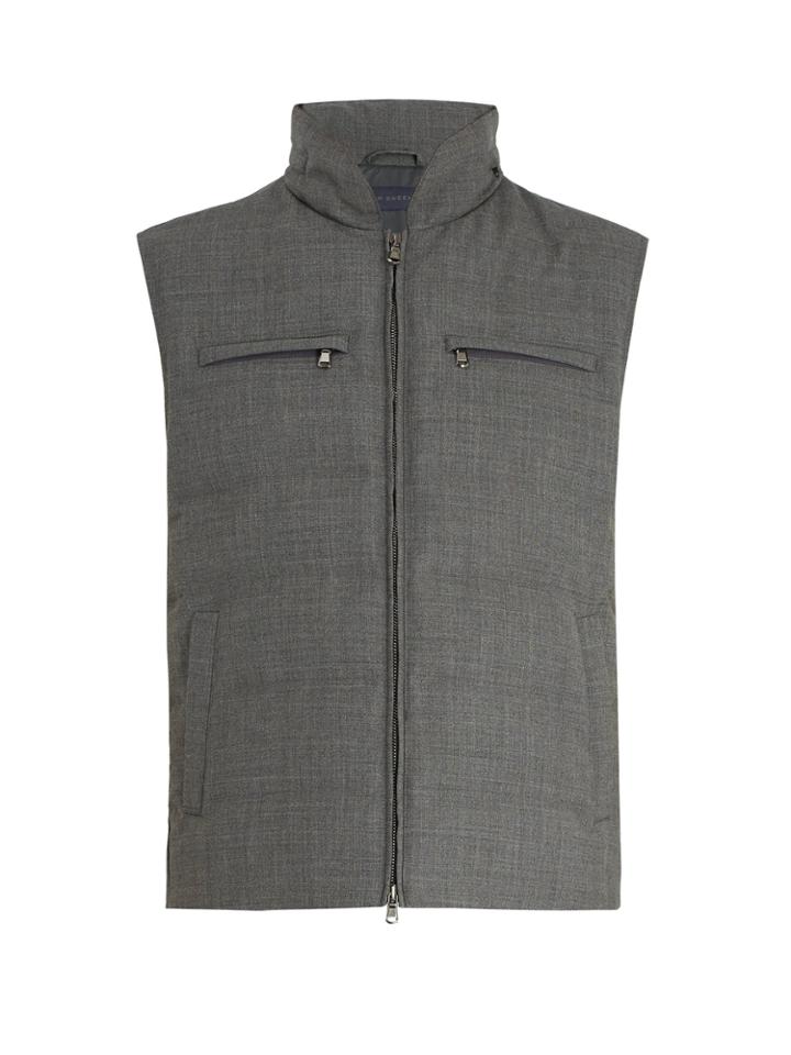Thom Sweeney Quilted Down Wool Gilet