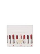 Matchesfashion.com Prada - Lipstick Print Saffiano Leather Cardholder - Womens - White Multi
