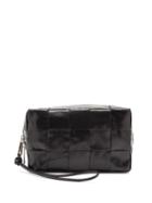 Matchesfashion.com Bottega Veneta - Intrecciato-leather Wash Bag - Mens - Black Silver