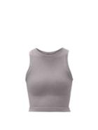 Matchesfashion.com Prism - Luminous Ribbed Stretch-jersey Tank Top - Womens - Dark Grey