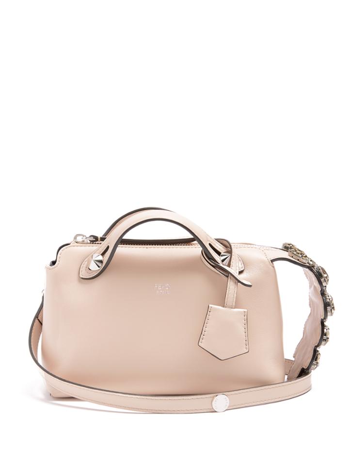 Fendi By The Way Mini Embellished Leather Cross-body Bag