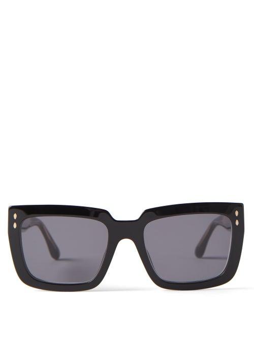 Isabel Marant Eyewear - Square Acetate Sunglasses - Womens - Black