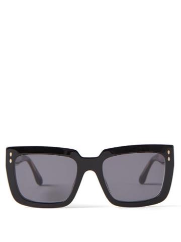 Isabel Marant Eyewear - Square Acetate Sunglasses - Womens - Black