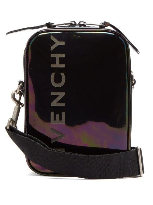 Matchesfashion.com Givenchy - Logo Debossed Iridescent Leather Messenger Bag - Mens - Multi
