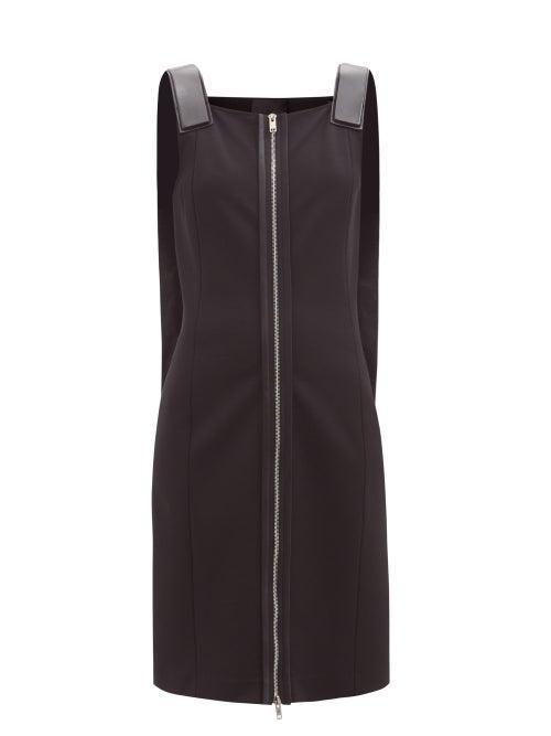 Givenchy - Leather-strap Jersey Mini Dress - Womens - Black