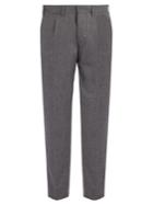 The Gigi Wool-blend Flannel Trousers