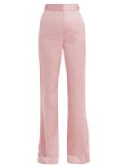 Gabriela Hearst Gainsbourg Herringbone Wool And Silk Trousers