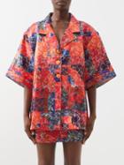 Lisa Folawiyo - The Geo Printed Cotton Shirt - Womens - Orange