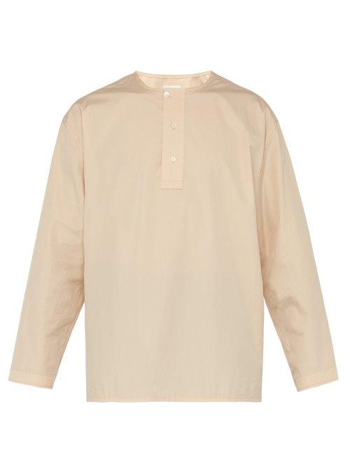 Matchesfashion.com Lemaire - Henley Cotton Shirt - Mens - Nude