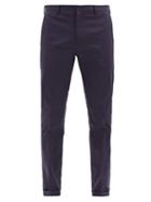 Matchesfashion.com Paul Smith - Cotton-blend Slim-leg Chino Trousers - Mens - Blue