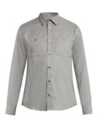 Gieves & Hawkes Button-cuff Cotton And Wool-blend Shirt