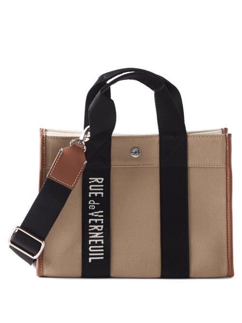 Rue De Verneuil - Traveller S Canvas Tote Bag - Womens - Brown Beige