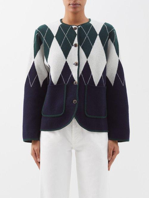 Lisa Yang - Kim Fair-isle Cashmere Cardigan - Womens - Navy