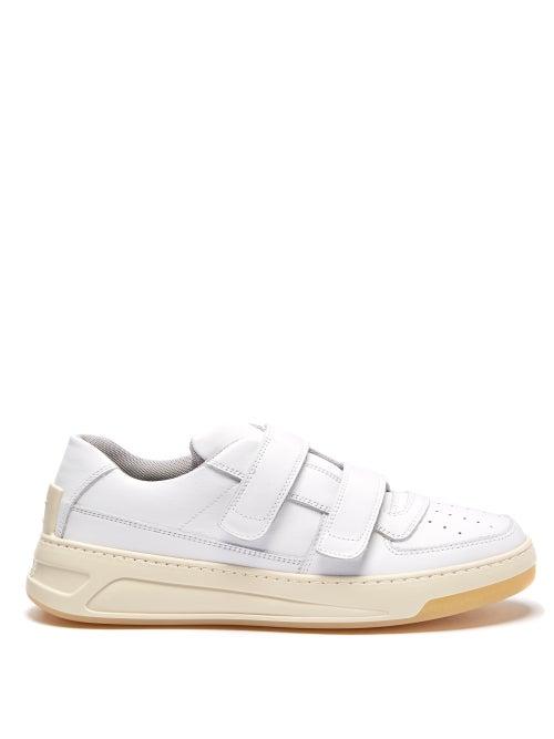 Matchesfashion.com Acne Studios - Perey Velcro Strap Leather Trainers - Womens - White