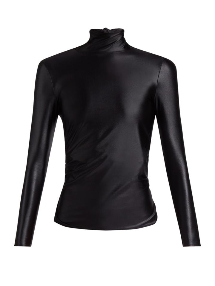 Balenciaga Long-sleeved Open-back Top