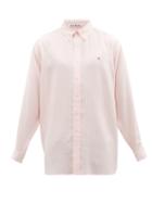 Acne Studios - Logo-embroidered Striped Twill-oxford Shirt - Mens - Pink