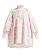 Matchesfashion.com Cecilie Bahnsen - Alberte Oversized Cotton Blouse - Womens - Light Pink