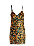 Ashish Leopard Sequin-embellished Georgette Mini Dress