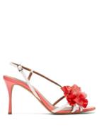 Matchesfashion.com Tabitha Simmons - Peony Patent Leather Sandals - Womens - Pink White