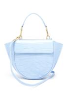 Matchesfashion.com Wandler - Hortensia Mini Crocodile Effect Leather Bag - Womens - Light Blue