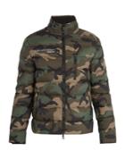 Valentino Camouflage-print Quilted-down Jacket