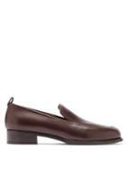 Matchesfashion.com The Row - Topstitched Leather Loafers - Womens - Brown