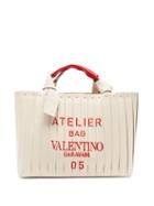 Matchesfashion.com Valentino Garavani - Atelier 05 Logo-print Canvas And Leather Tote Bag - Womens - Cream Multi