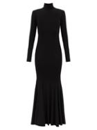 Matchesfashion.com Norma Kamali - Fishtail-hem Cutout-jersey Maxi Dress - Womens - Black
