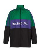 Matchesfashion.com Balenciaga - Logo Print Shell Track Jacket - Mens - Black