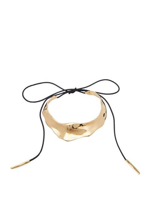 Matchesfashion.com Alexander Mcqueen - Molten Brass Choker - Womens - Gold