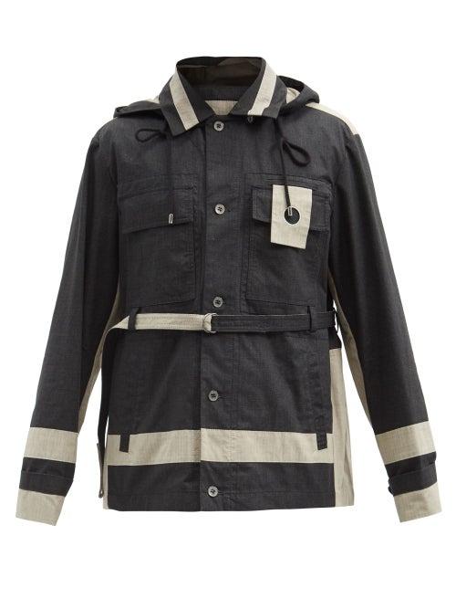Matchesfashion.com Craig Green - Panelled Cotton-ripstop Hooded Jacket - Mens - Black