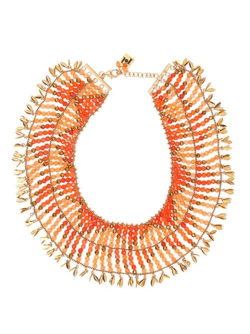 Matchesfashion.com Rosantica By Michela Panero - Indios Beaded Necklace - Womens - Orange