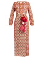 Figue Ravena Pompom-embellished Cotton Dress