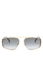 Matchesfashion.com Givenchy - Aviator Metal Sunglasses - Mens - Gold