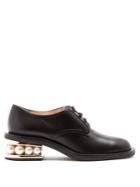 Nicholas Kirkwood Casati Pearl-heeled Nappa Leather Derby Shoes