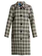 Burberry Walkden Houndstooth A-line Wool Coat