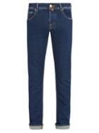 Matchesfashion.com Jacob Cohn - Limited Edition Mid Rise Slim Leg Jeans - Mens - Dark Blue