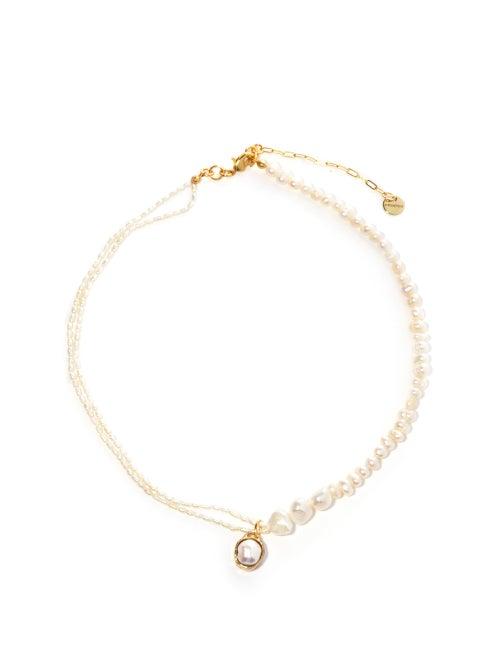 Matchesfashion.com Anita Berisha - Petite Mix Pearl & 14kt Gold-plated Necklace - Womens - Pearl