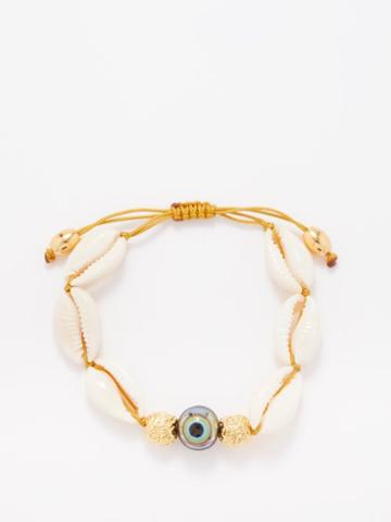 Tohum - Evil Eye Glass & 24kt Gold-plated Bracelet - Womens - Black Multi
